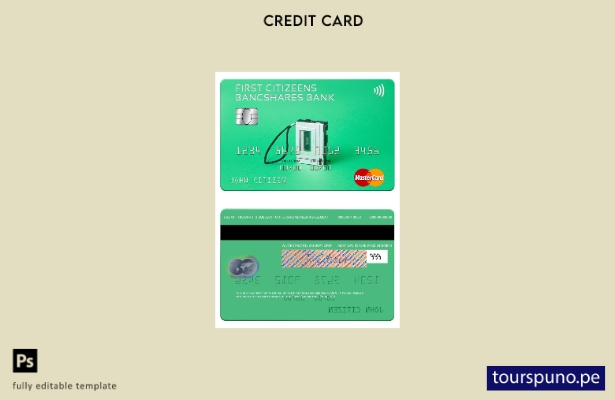 lista para imprimir plantilla de tarjeta mastercard de USA First Citizens BancSh